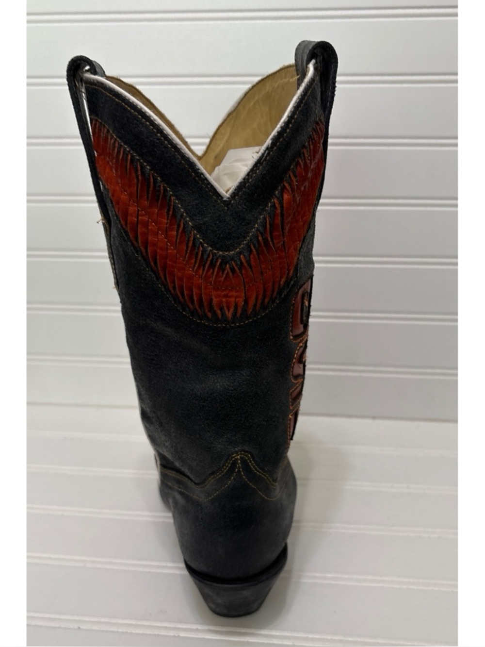 CORRAL Oklahoma State Cowboys OSU University Black Cowboy Boots Womens Size 7 M - Picture 5 of 12